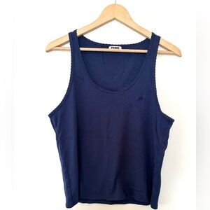 PINK Victoria's Secret Blue Tank Top Plus Womens Recerback Sz XXL